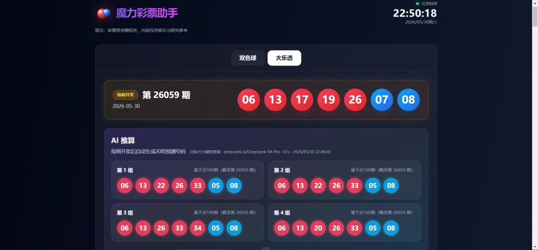 飞牛 OS Docker 一键部署AI 彩票助手，智能分析开奖数据